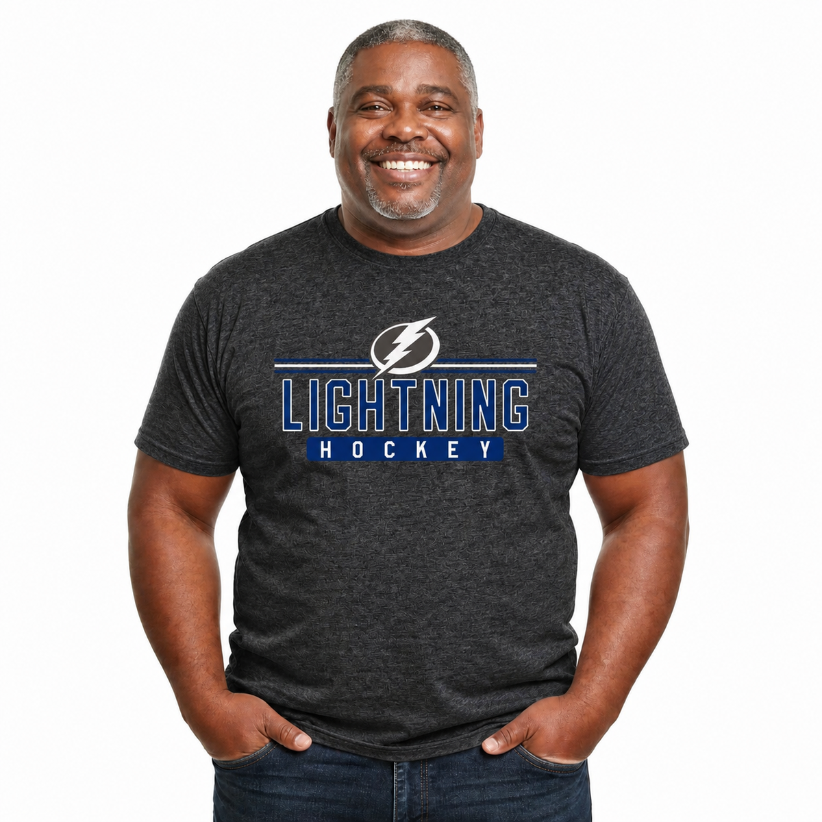 Tampa Bay Lightning T-Shirt NHL Heather Charcoal - Charcoal