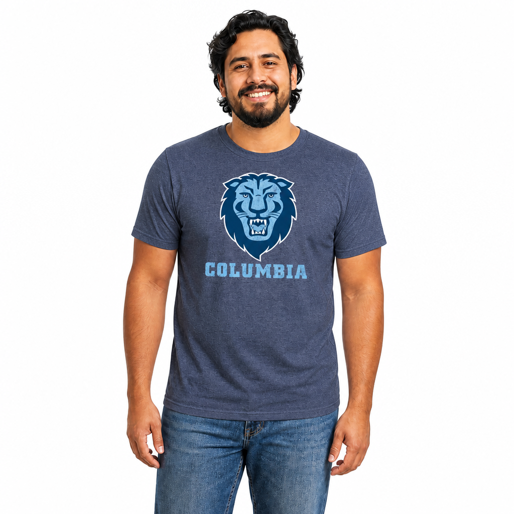 Columbia Lions Heathered Logo T-Shirt - Navy