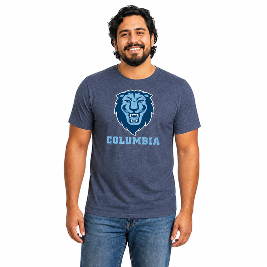 Columbia Lions Heathered Logo T-Shirt - Navy