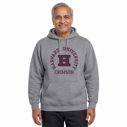Harvard Crimson Adult Team Spirit Hooded Sweatshirt - Graphite