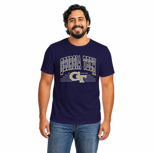 Georgia Tech Yellowjackets Georgia Tech NCAA Overtime Classics Unisex T-Shirt - Navy