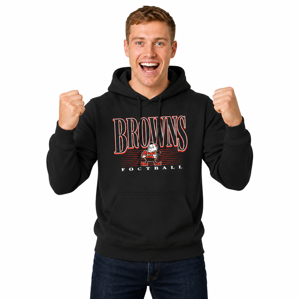 Cleveland Browns NFL Overtime Blueprint Pullover Hoodie Men Women - Black