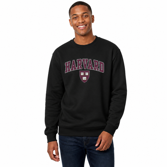 Harvard Crimson Campus Colors Adult Arch & Logo Soft Style Gameday Crewneck Sweatshirt  - Maroon
