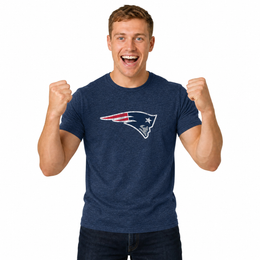 New England Patriots NFL Throwback Tee - Navy