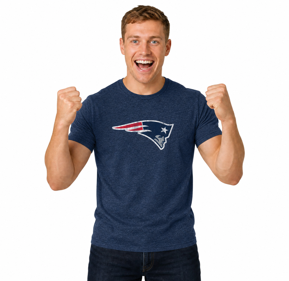 New England Patriots NFL Throwback Tee - Navy