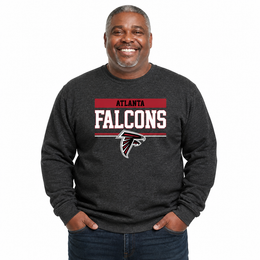 Atlanta Falcons NFL Team Block Crewneck Sweatshirt - Charcoal