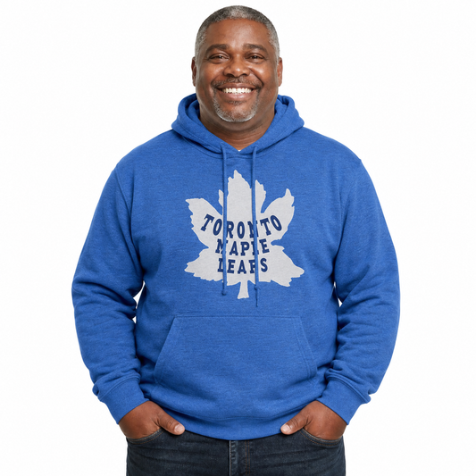 Toronto Maple Leafs Retro Logo Fleece Hoodie - Royal Heather