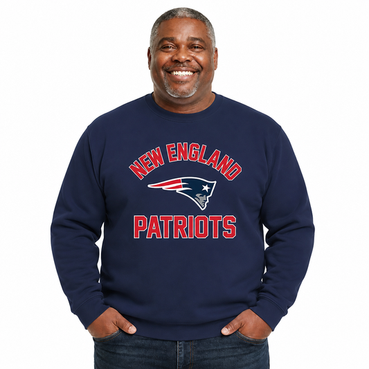 New England Patriots NFL Adult Gameday Football Crewneck Sweatshirt - Navy