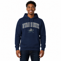 Utah State Aggies Arch & Logo Gameday Hoodie - Navy