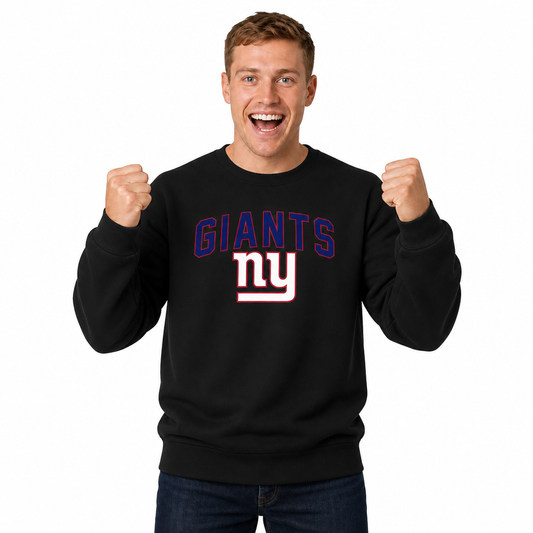 New York Giants NFL Home Team Fleece Crewneck Sweatshirt Men Women - Royal