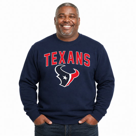 Houston Texans NFL Home Team Fleece Crewneck Sweatshirt Men Women - Navy