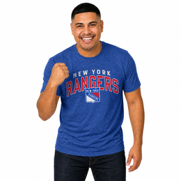 New York Rangers Rangers T-Shirt Heathered Cotton Tee for Men and Women - Royal