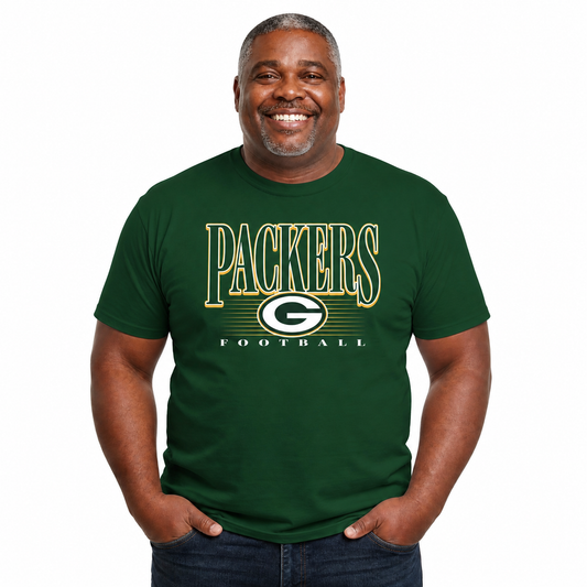 Green Bay Packers NFL Adult Overtime Blueprint Tagless Tee Unisex - Forest Green