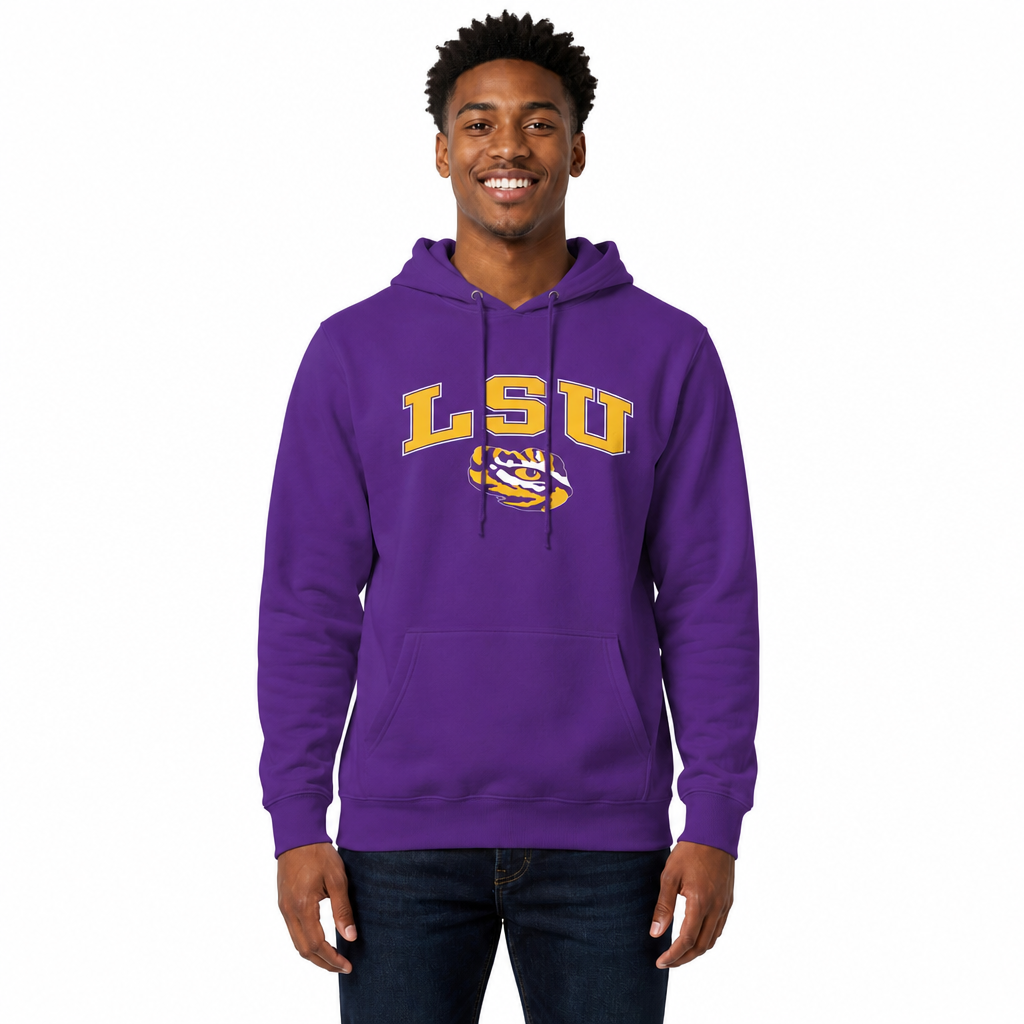 LSU Arch & Logo Gameday Hoodie - Purple