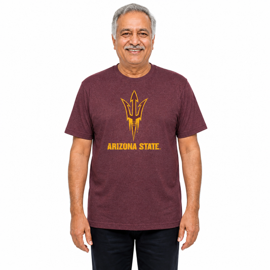 Arizona State Sun Devils Heathered Logo T-Shirt - Maroon