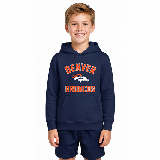 Denver Broncos Youth Gameday Hoodie Sweatshirt - Navy