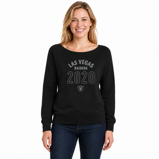 Las Vegas Raiders  Women's NFL Big Date French Terry Pullover - Black
