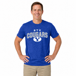 BYU Cougars T-Shirt Heathered for Men and Women - Royal Heather