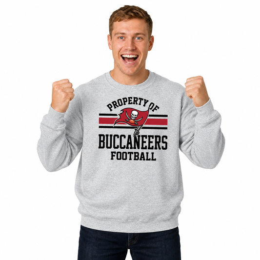 Tampa Bay Buccaneers NFL Property Of Crewneck Sweatshirt - Sport Gray