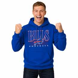 Buffalo Bills NFL Overtime Blueprint Pullover Hoodie Men Women - Royal