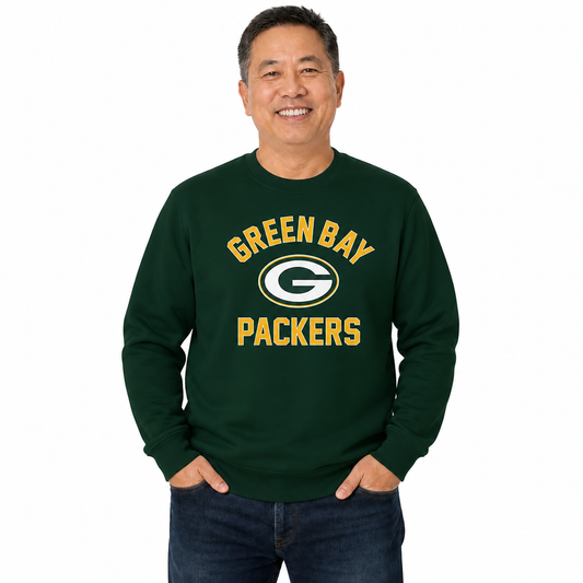Green Bay Packers NFL Adult Gameday Football Crewneck Sweatshirt - Forest Green