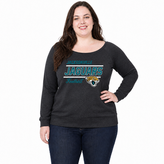 Jacksonville Jaguars  Women's Plus Gameday Crewneck Sweatshirt - Charcoal