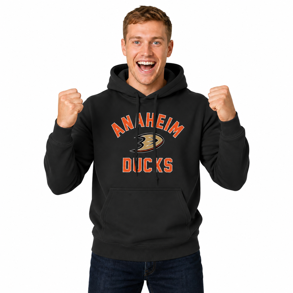 Anaheim Ducks Hoodie Pullover Sweatshirt - Black