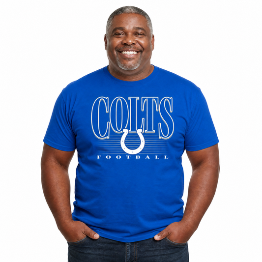 Indianapolis Colts NFL Adult Overtime Blueprint Tagless Tee Unisex - Royal