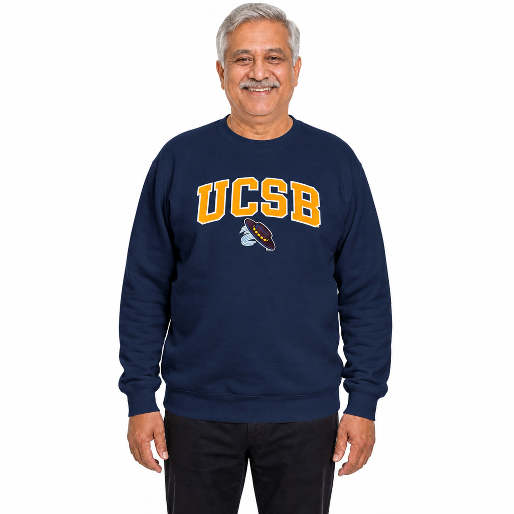 UCSB Gauchos UC Santa Barbara Gauchos NCAA Tackle Twill Crewneck Sweatshirt Men Women - Navy