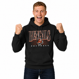 Cincinnati Bengals NFL Overtime Blueprint Pullover Hoodie Men Women - Black