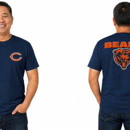 Chicago Bears NFL Final Countdown T-Shirt Men Women - Navy