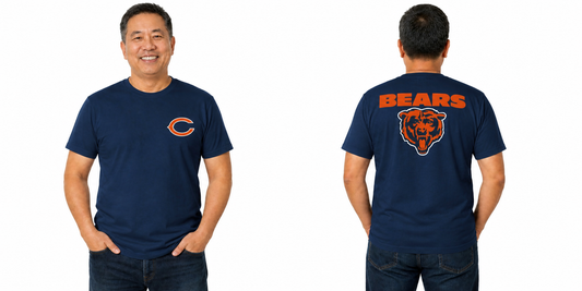 Chicago Bears NFL Final Countdown T-Shirt Men Women - Navy