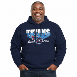 Tennessee Titans Vintage Block Fleece Hoodie - Navy