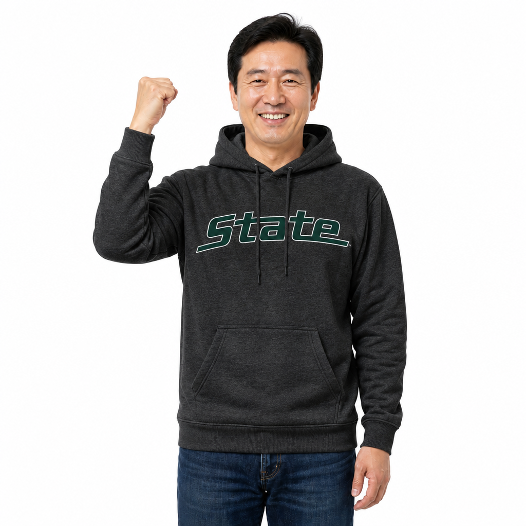 Michigan State Spartans Mississippi State Bulldogs NCAA Fan Hoodie Sweatshirt Men Women - Charcoal