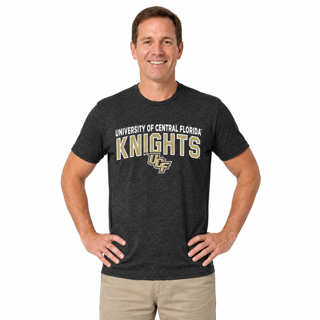 Central Florida Knights T-Shirt Heathered for Men and Women - Black Heather