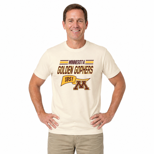 Minnesota Golden Gophers Varsity Club Pennant Shirt - Off White