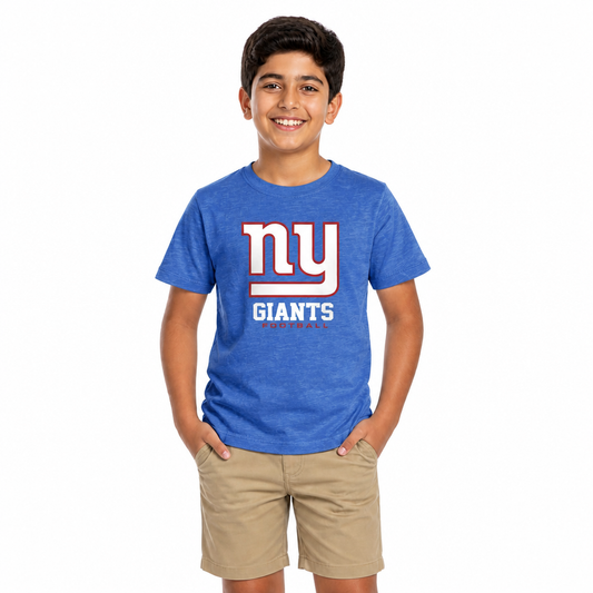 New York Giants Youth NFL Large Logo Short Sleeve T-Shirt - Royal
