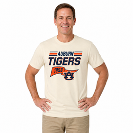 Auburn Tigers Varsity Club Pennant Shirt - Off White