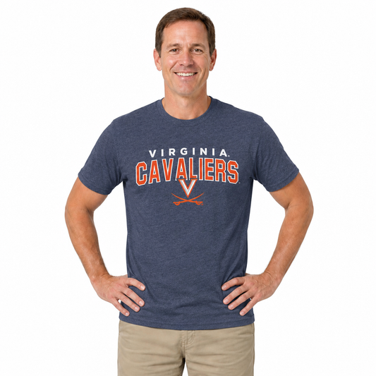 Virginia Cavaliers T-Shirt Heathered for Men and Women - Navy Heather