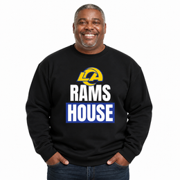 Los Angeles Rams NFL Adult Slogan Crewneck Sweatshirt - Black