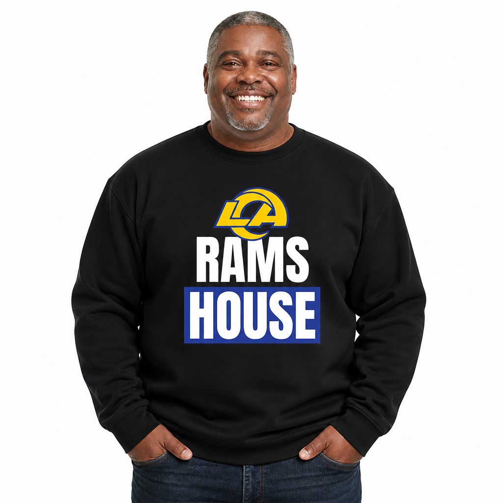 Los Angeles Rams NFL Adult Slogan Crewneck Sweatshirt - Black