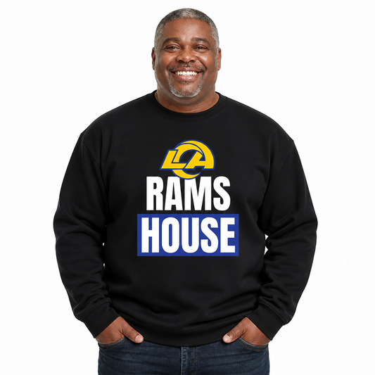 Los Angeles Rams NFL Adult Slogan Crewneck Sweatshirt - Black