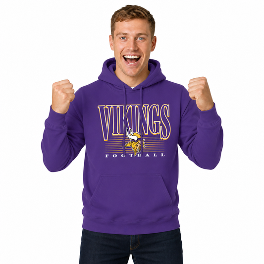 Minnesota Vikings NFL Overtime Blueprint Pullover Hoodie Men Women - Purple