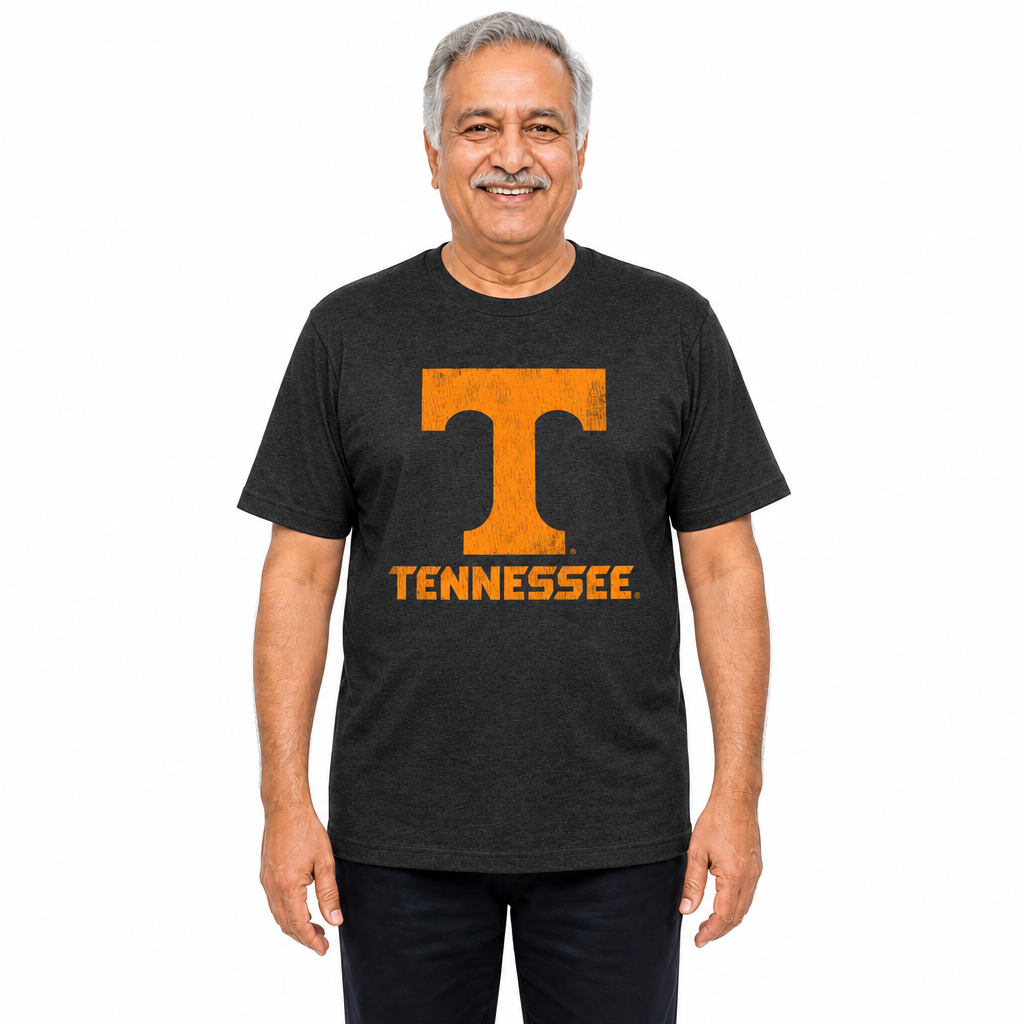 Tennessee Volunteers Heathered Logo T-Shirt - Black Heather