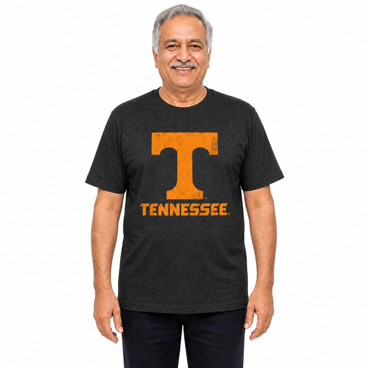 Tennessee Volunteers Heathered Logo T-Shirt - Black Heather