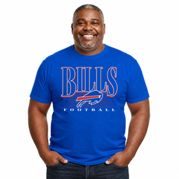 Buffalo Bills NFL Adult Overtime Blueprint Tagless Tee Unisex - Royal