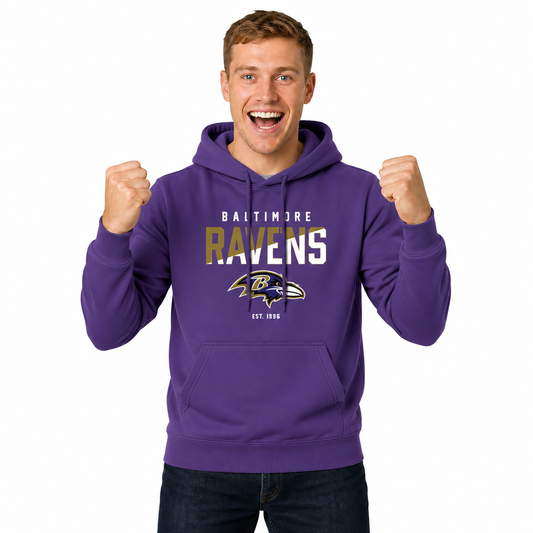 Baltimore Ravens Ravens Hoodie Fleece Sweatshirt for Men and Women - Purple