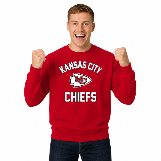 Kansas City Chiefs NFL Adult Gameday Football Crewneck Sweatshirt - Red