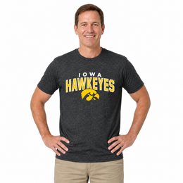 Iowa Hawkeyes T-Shirt Heathered for Men and Women - Black Heather