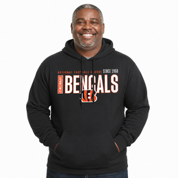 Cincinnati Bengals NFL Modern Endzone Fleece Hoodie Black Sweatshirt - Black
